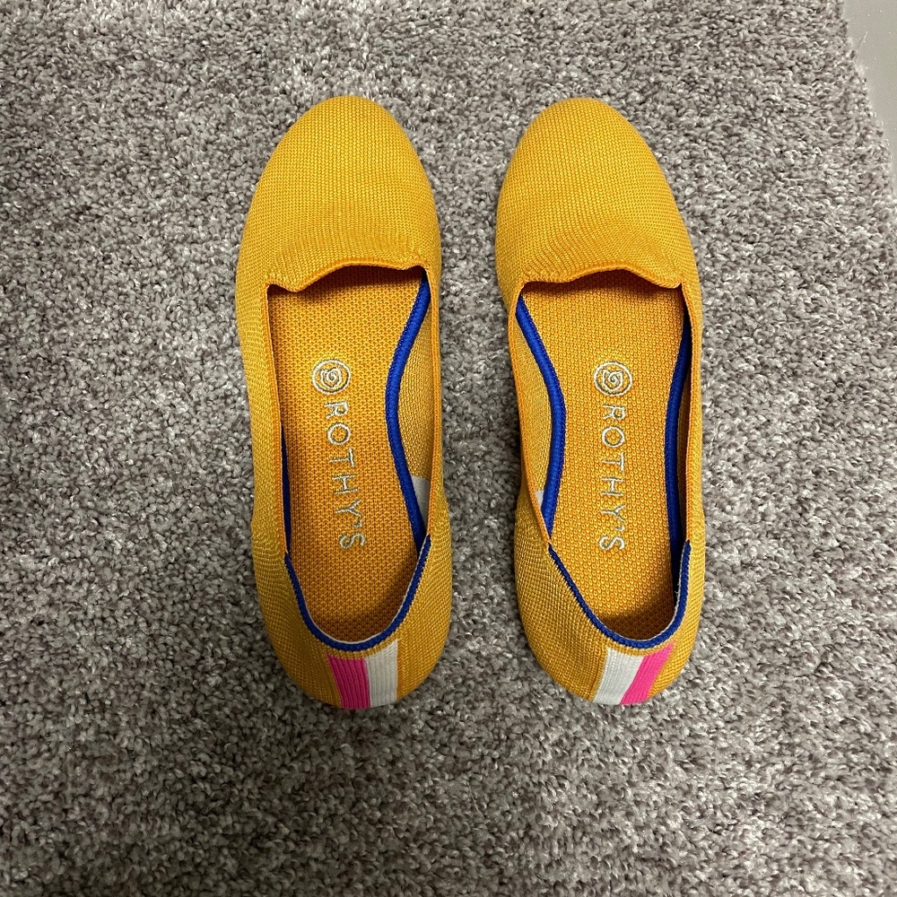 Rothys lemondrop loafers size 8